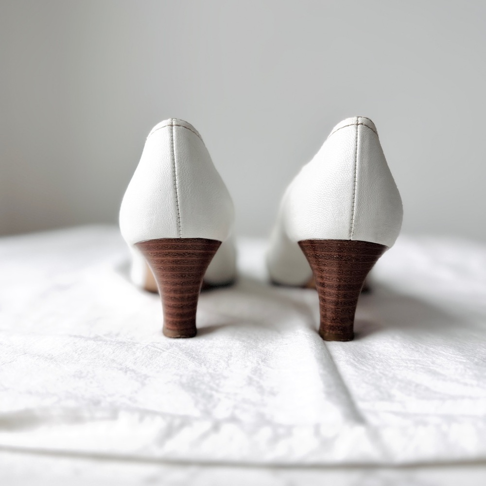 BALLY Heels in White with Silver Hardware - Picture 7 of 10